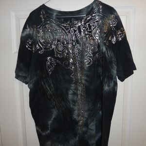 Vintage Ring Of Fire Raised Graphics Men's Tee